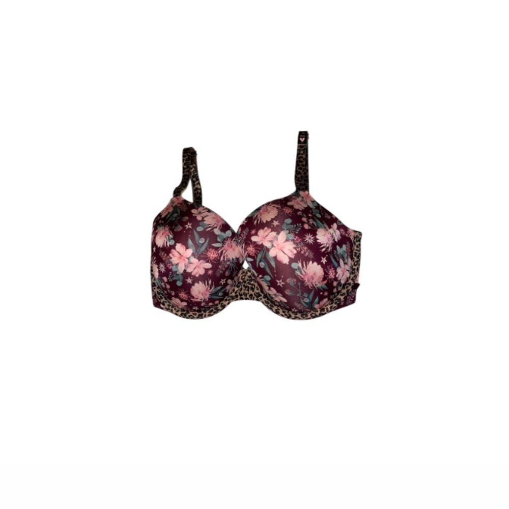 🆕 Victoria’s Secret Floral and Leopard Print Bra - Size 34DDD / DDD34